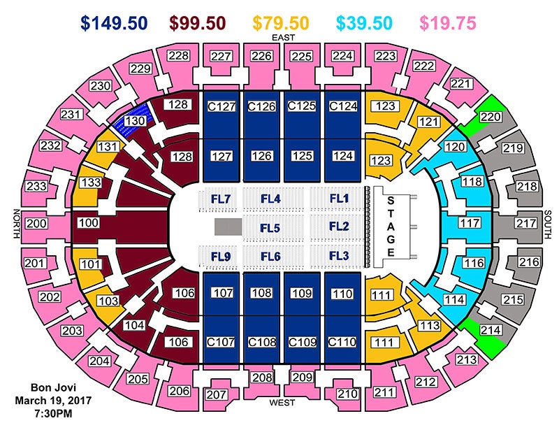 Philips Arena Seating Chart Bon Jovi
